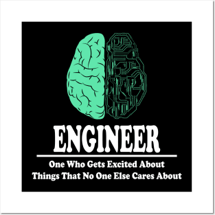 Engineer Brain Posters and Art